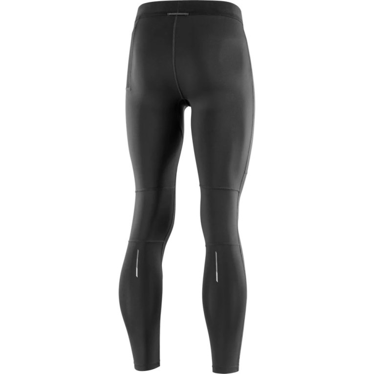 Black Salomon Cross Men's Running Tights | PH 31674L